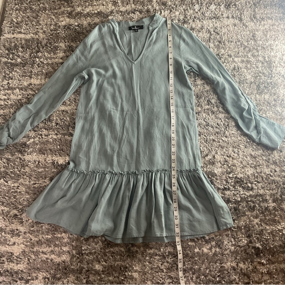 Lulu's Light Blue Ruffled Hem Dress - Picture 4 of 9